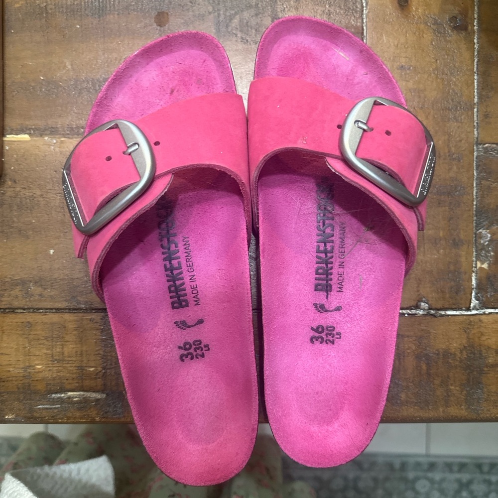 Birkenstock Pink Sandals with Buckle